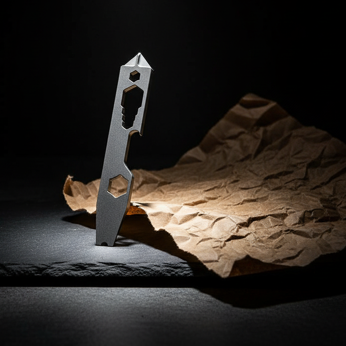 Long Titanium Multi-Wrench Pry Bar · 120 mm