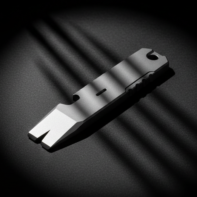 Titanium Nail-Puller Pry Bar · 96 mm · Gray or Burnt Web — Gray