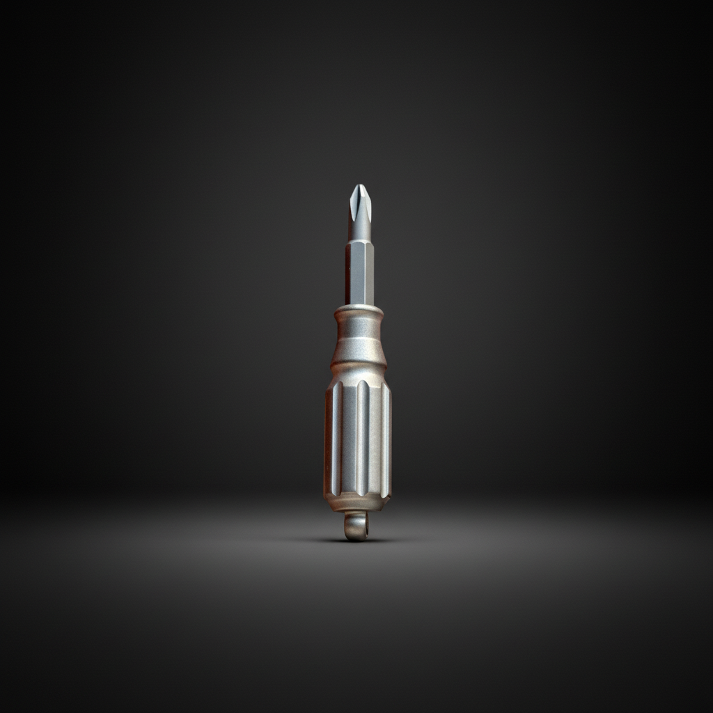 Titanium Mini Keychain Screwdriver with Phillips Bit · 45 mm