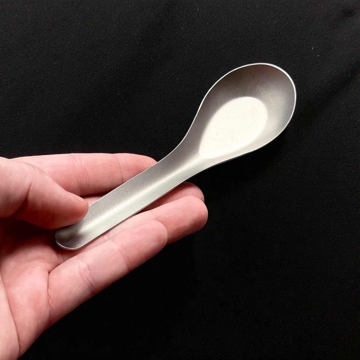 Matte Titanium Soup Spoon · 14.4 cm