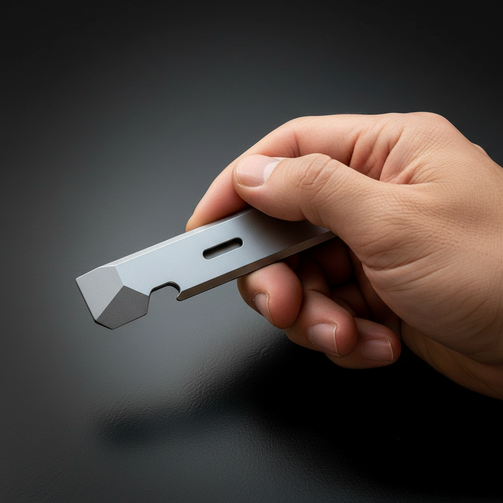 Titanium Pocket Crowbar with Nail Puller & Bottle Opener · 115 mm