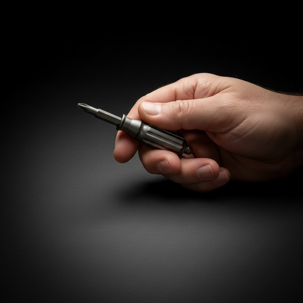 Titanium Mini Keychain Screwdriver with Phillips Bit · 45 mm