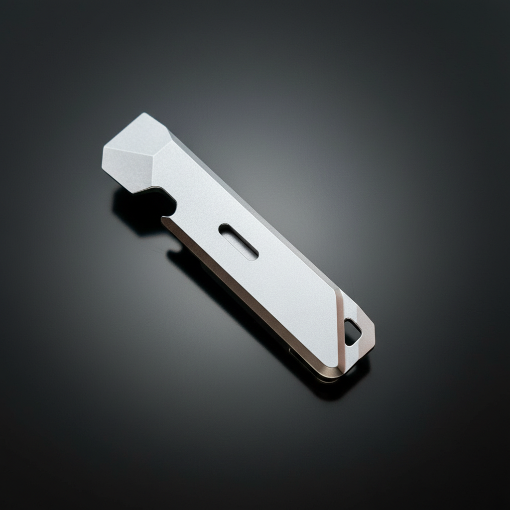 Titanium Pocket Crowbar with Nail Puller & Bottle Opener · 115 mm