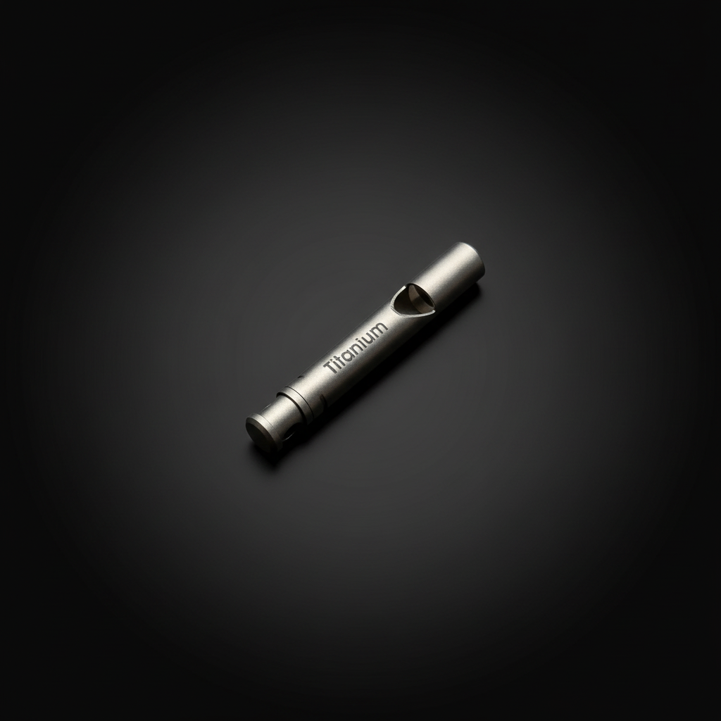 Titanium Emergency Whistle · 55 mm
