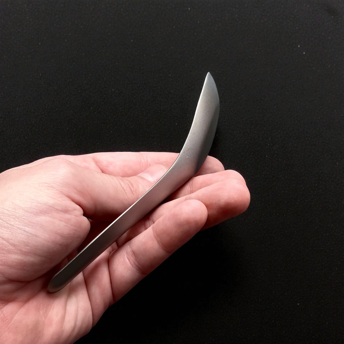 Matte Titanium Soup Spoon · 14.4 cm