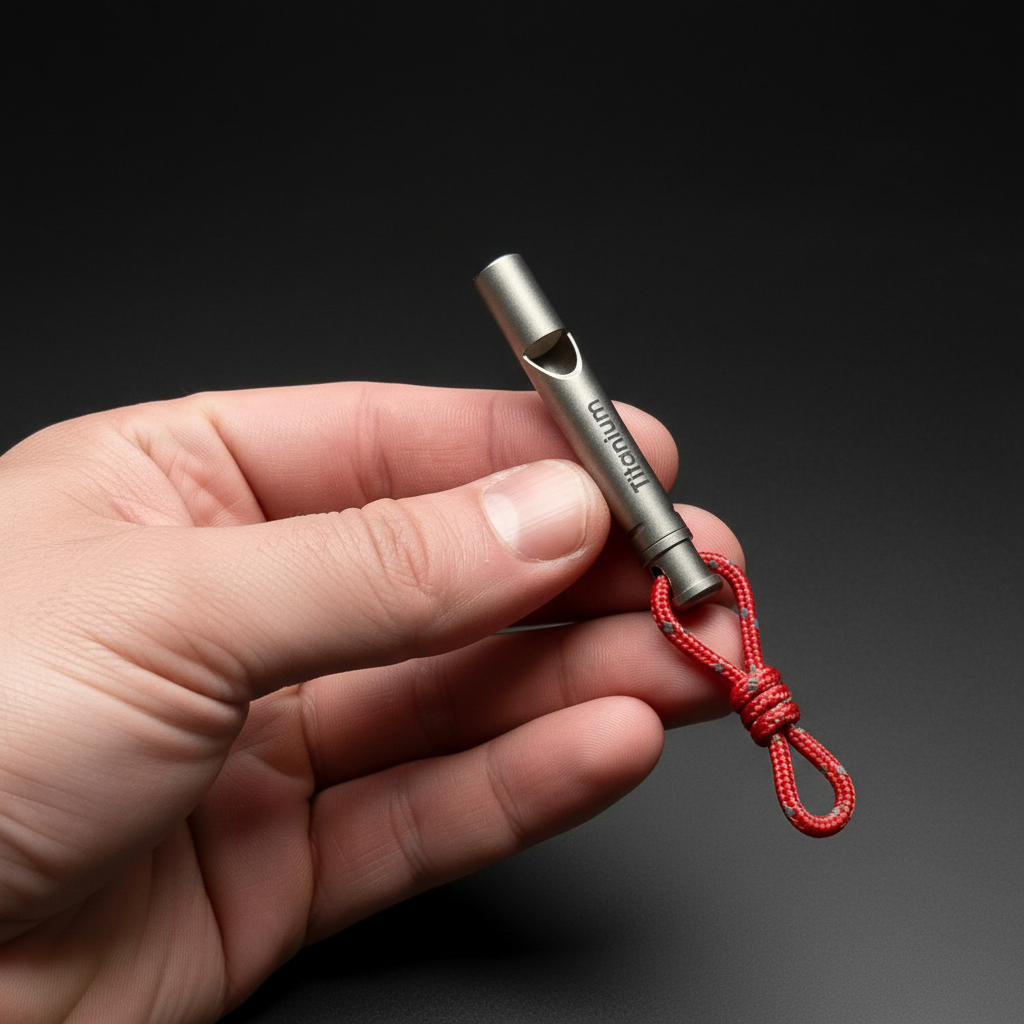 Titanium Emergency Whistle · 55 mm