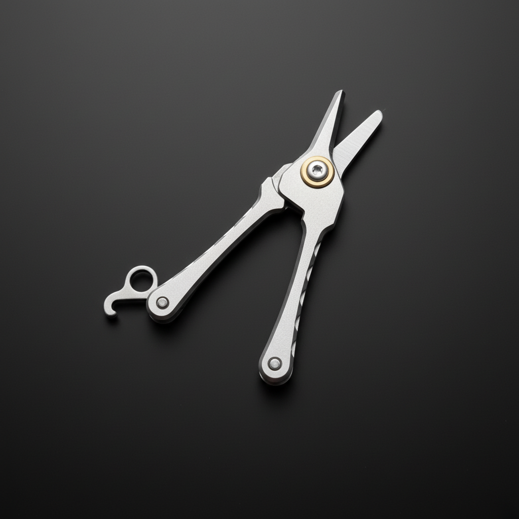 Titanium Mini Keychain Scissors · 55 mm