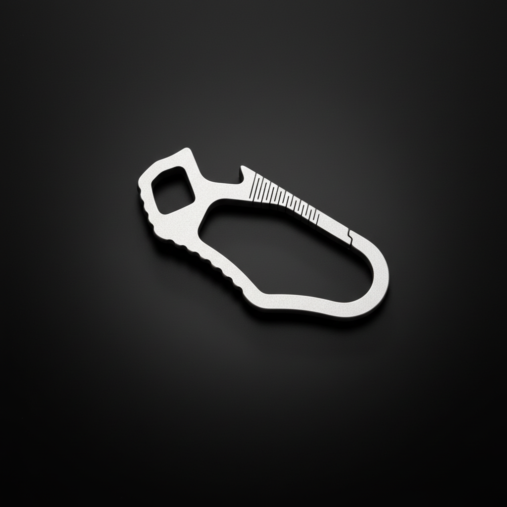 Titanium Keychain Carabiner Clip · 37 mm or 59 mm — S