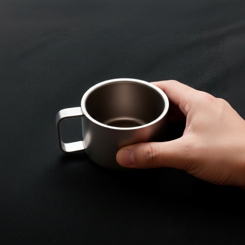 Double-Wall Titanium Espresso Cup · 100 ml