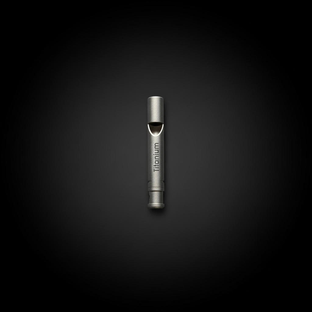 Titanium Emergency Whistle · 55 mm
