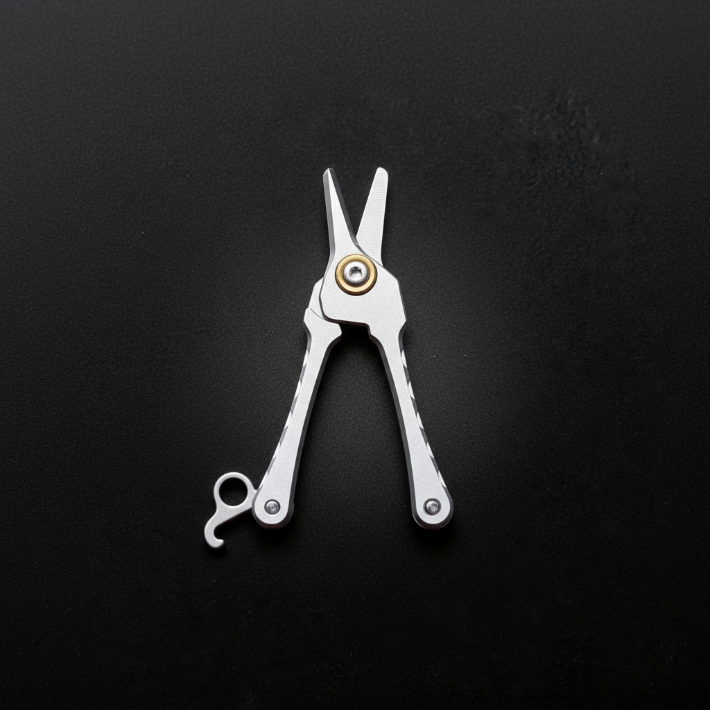Titanium Mini Keychain Scissors · 55 mm