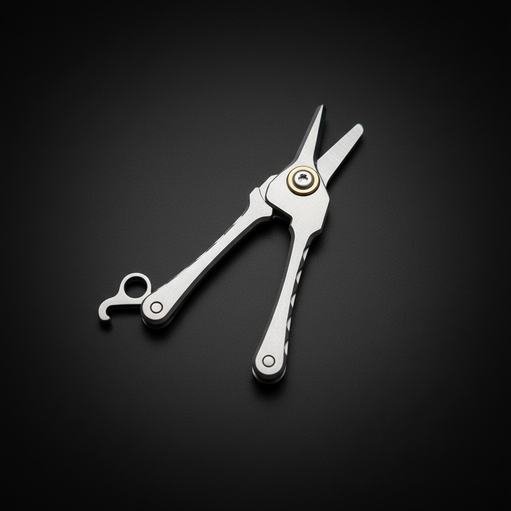 Titanium Mini Keychain Scissors · 55 mm
