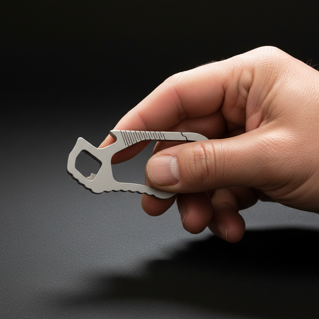 Titanium Keychain Carabiner Clip · 37 mm or 59 mm