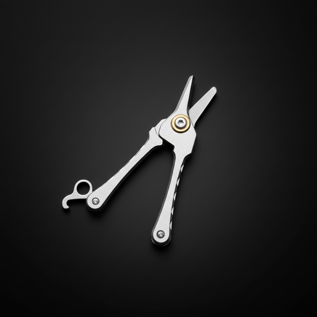 Titanium Mini Keychain Scissors · 55 mm