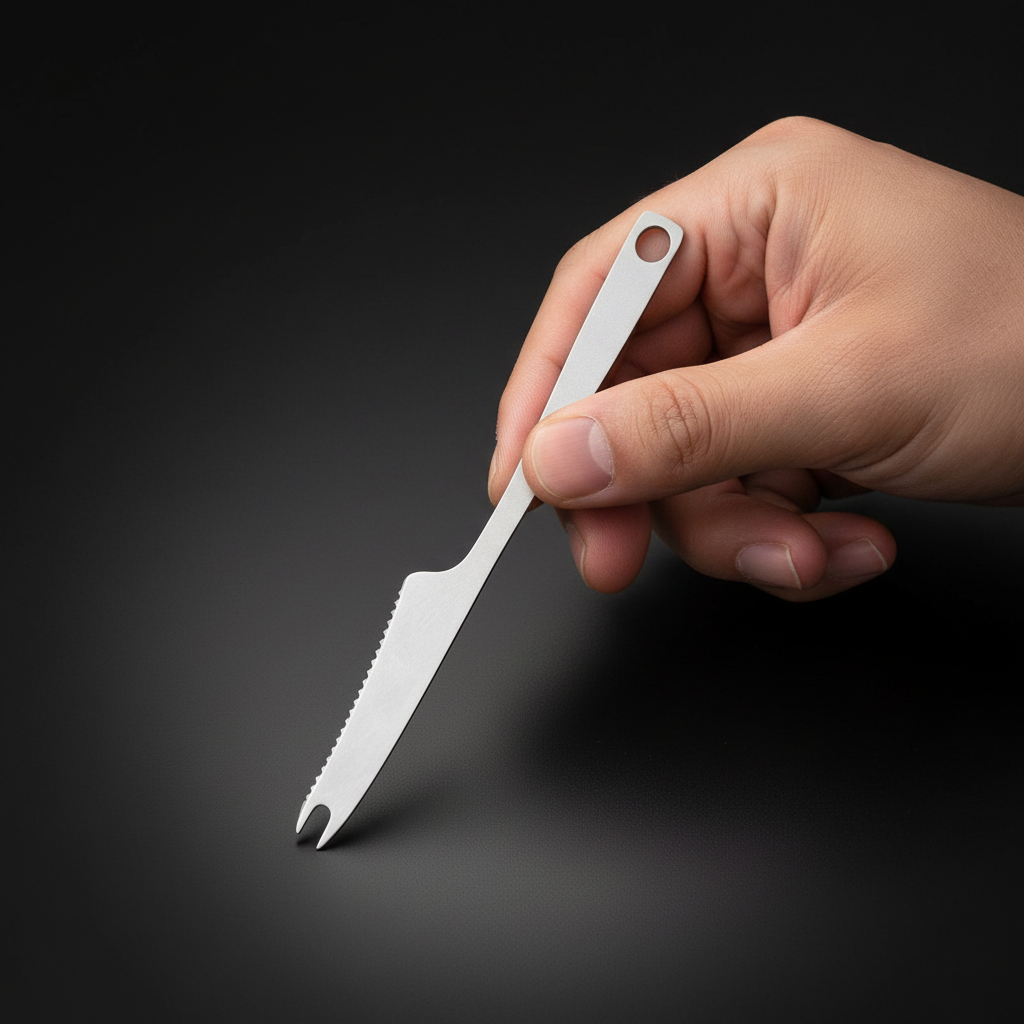 Pure Titanium Fruit & Dessert Fork · Standard or Serrated