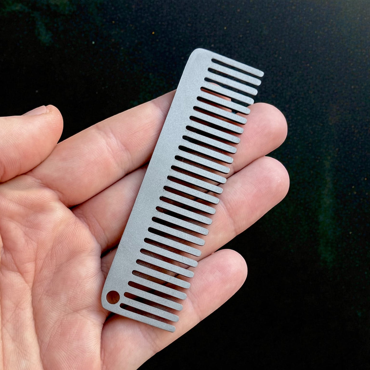 Titanium Pocket Comb for Beard & Hair · 127 mm