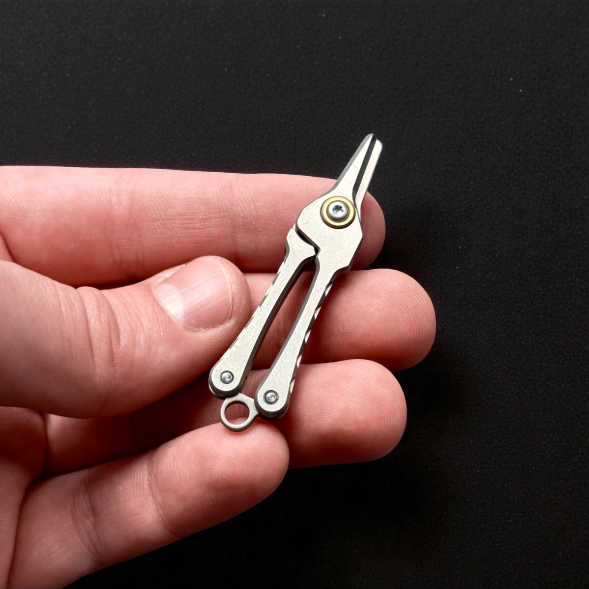 Titanium Mini Keychain Scissors · 55 mm