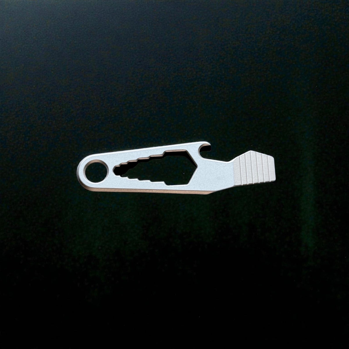 Titanium Keychain Pry Bar with Hex Wrench & Bottle Opener · 70 mm