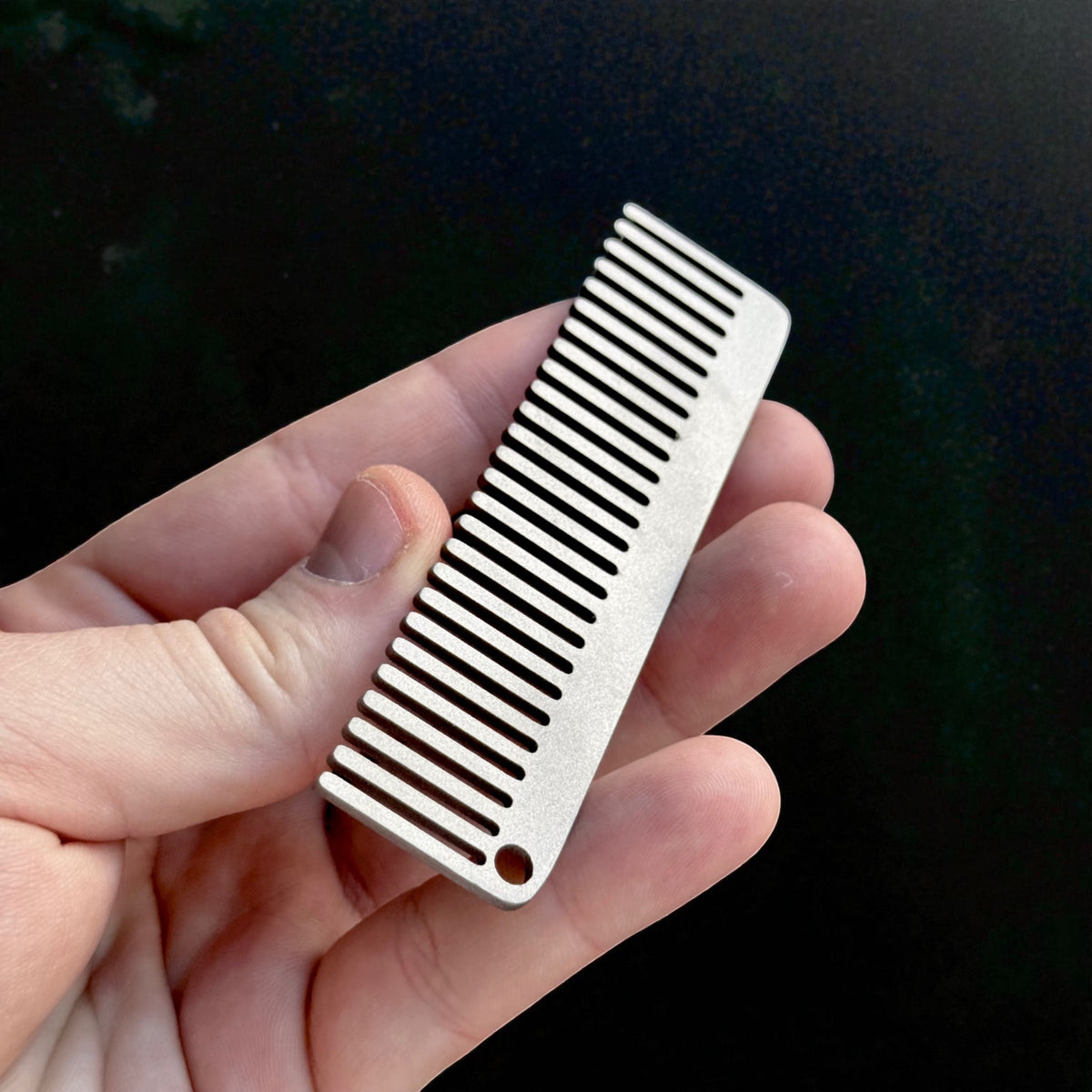 Titanium Pocket Comb for Beard & Hair · 127 mm