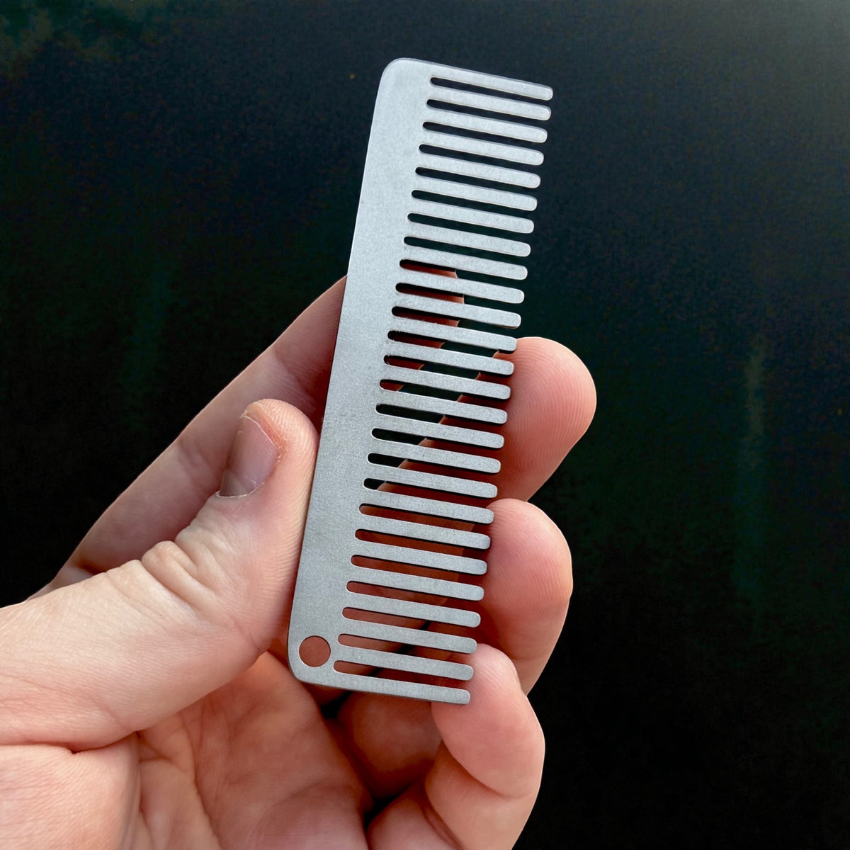 Titanium Pocket Comb for Beard & Hair · 127 mm