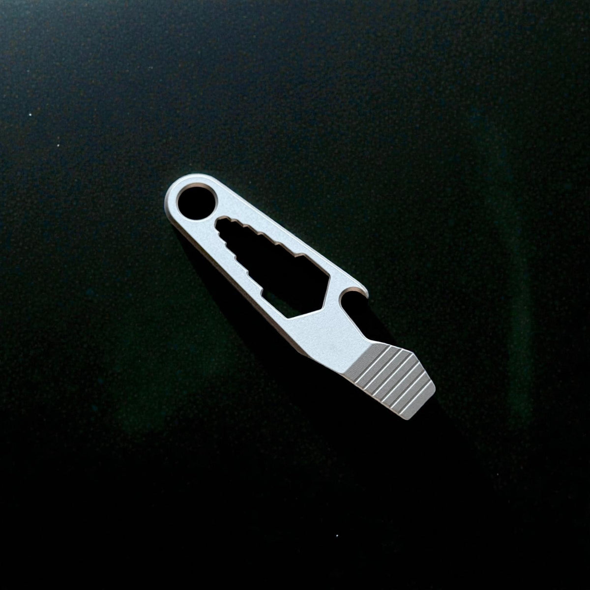 Titanium Keychain Pry Bar with Hex Wrench & Bottle Opener · 70 mm