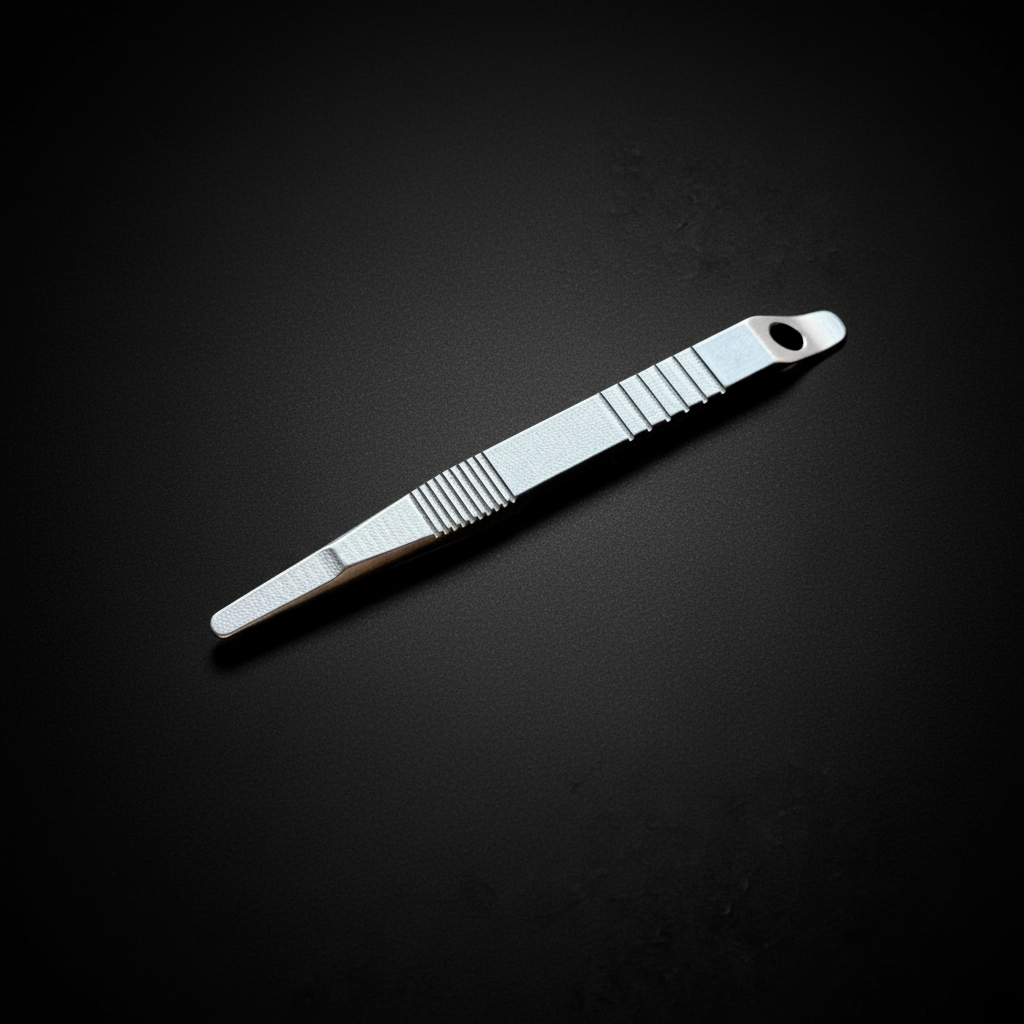 Titanium Grip Tweezers with Anti-Slip Grooves · 58 mm