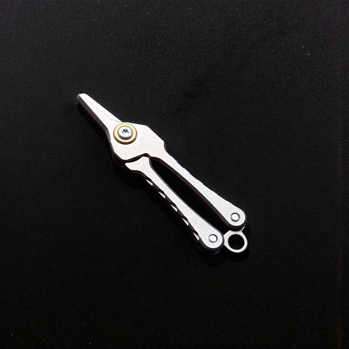 Titanium Mini Keychain Scissors · 55 mm