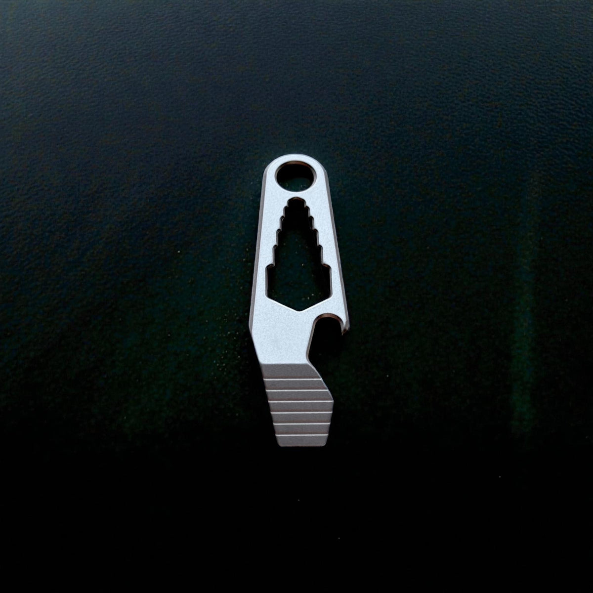 Titanium Keychain Pry Bar with Hex Wrench & Bottle Opener · 70 mm