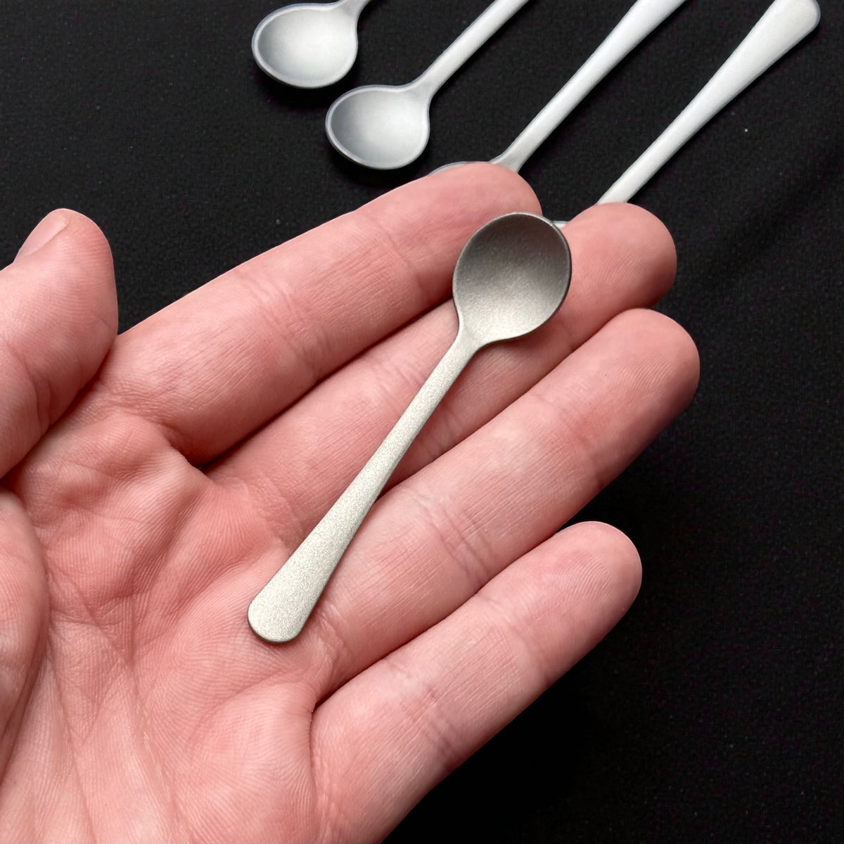 Titanium Mini Spoons · Set of 5 · 7.2 cm