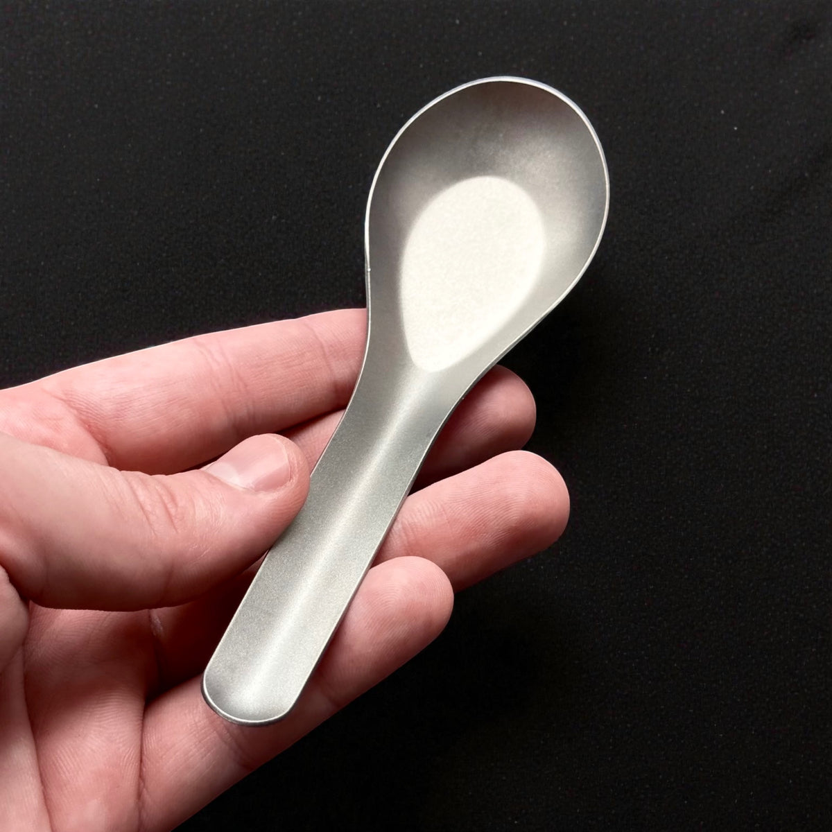 Matte Titanium Soup Spoon · 14.4 cm