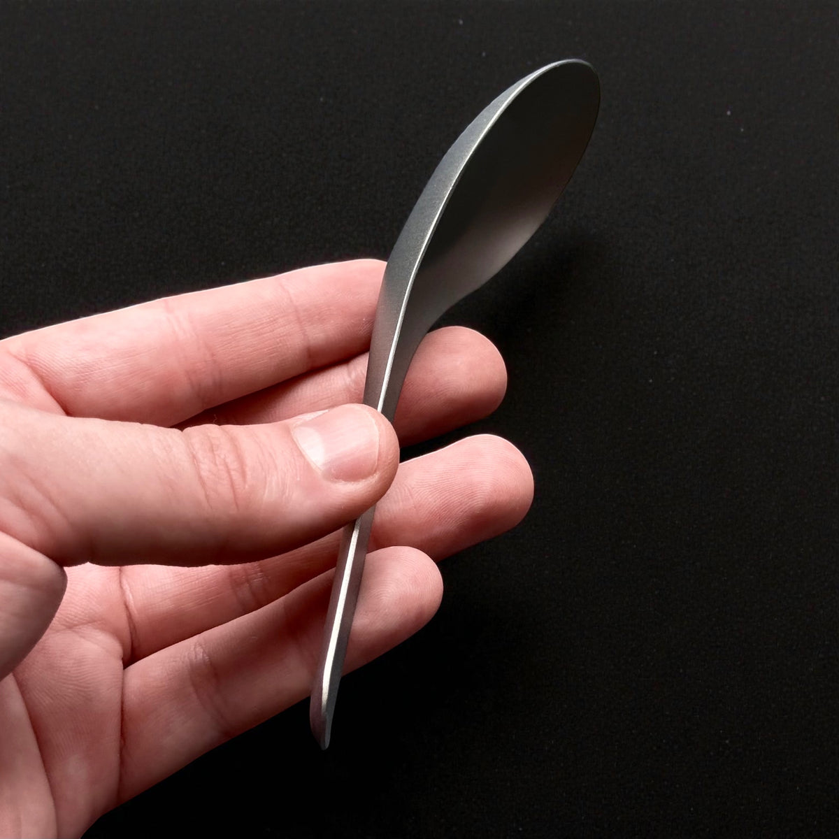 Matte Titanium Soup Spoon · 14.4 cm