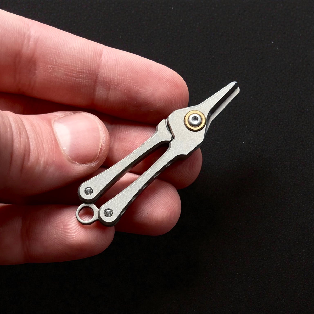 Titanium Mini Keychain Scissors · 55 mm