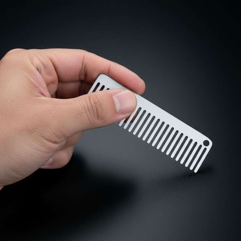 Titanium Pocket Comb for Beard & Hair · 127 mm
