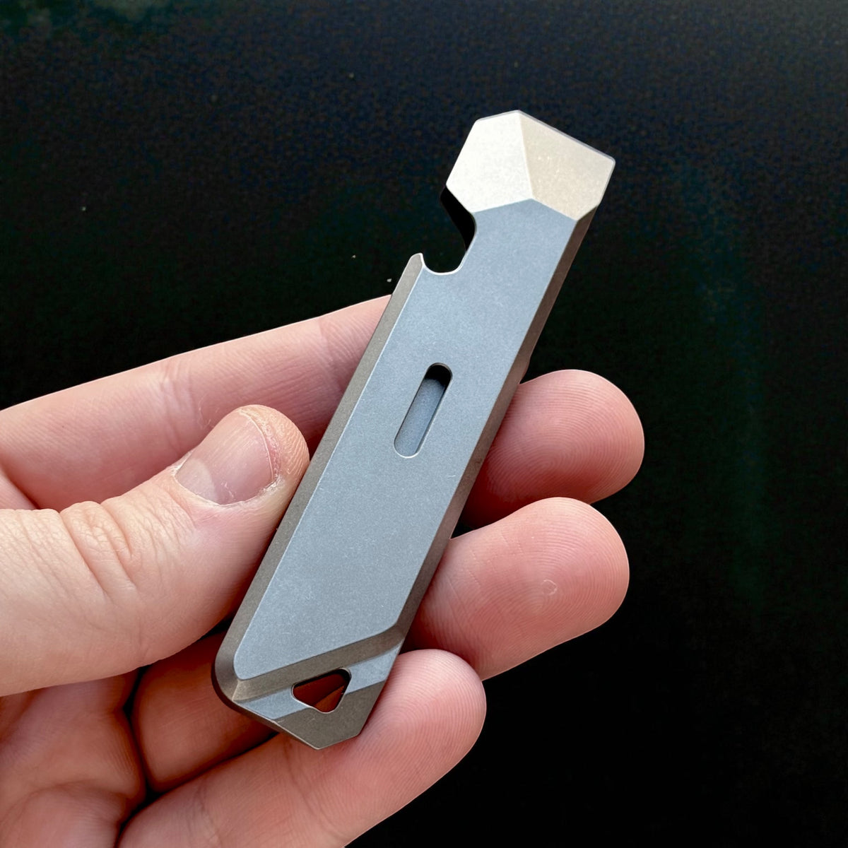 Titanium Pocket Crowbar with Nail Puller & Bottle Opener · 115 mm
