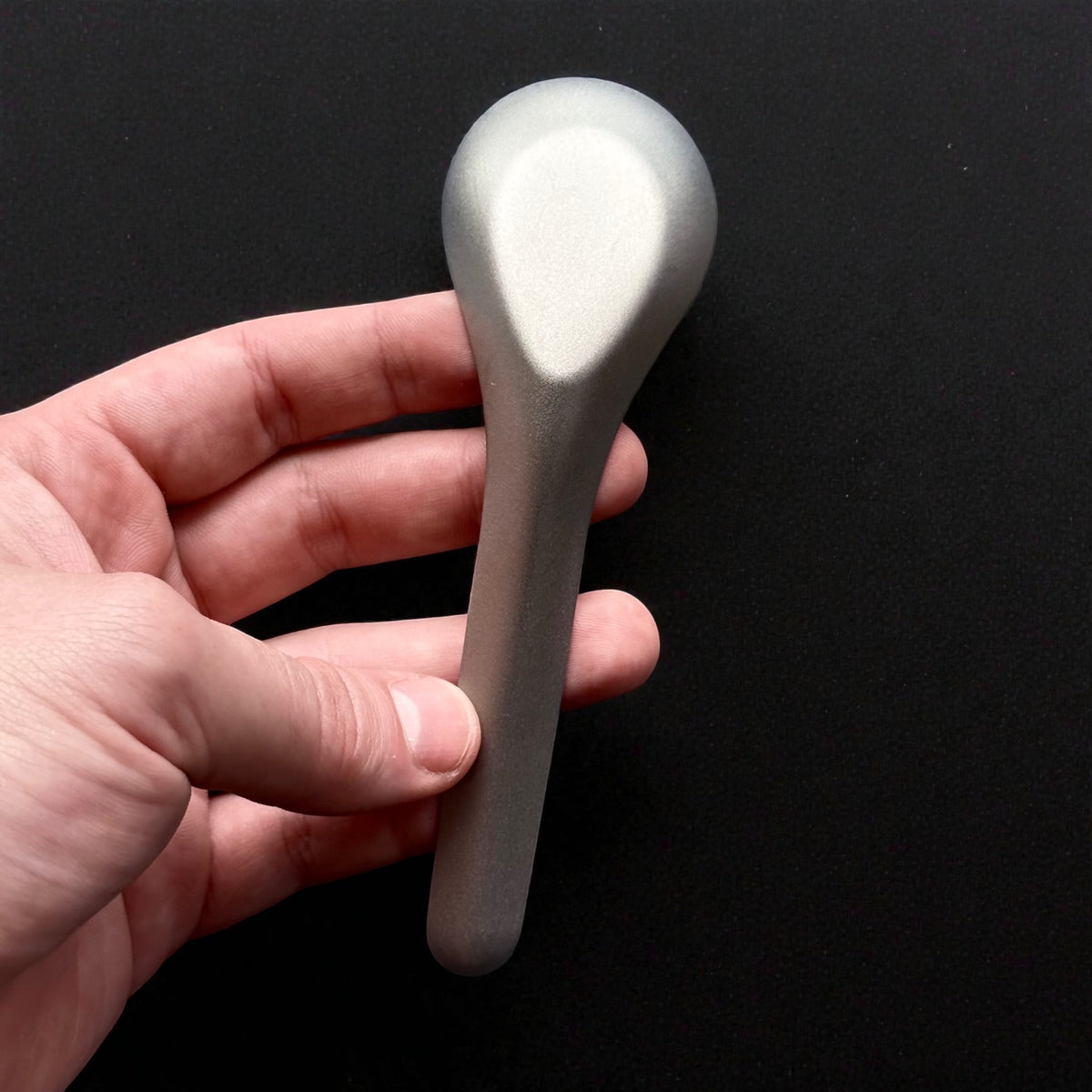 Matte Titanium Soup Spoon · 14.4 cm