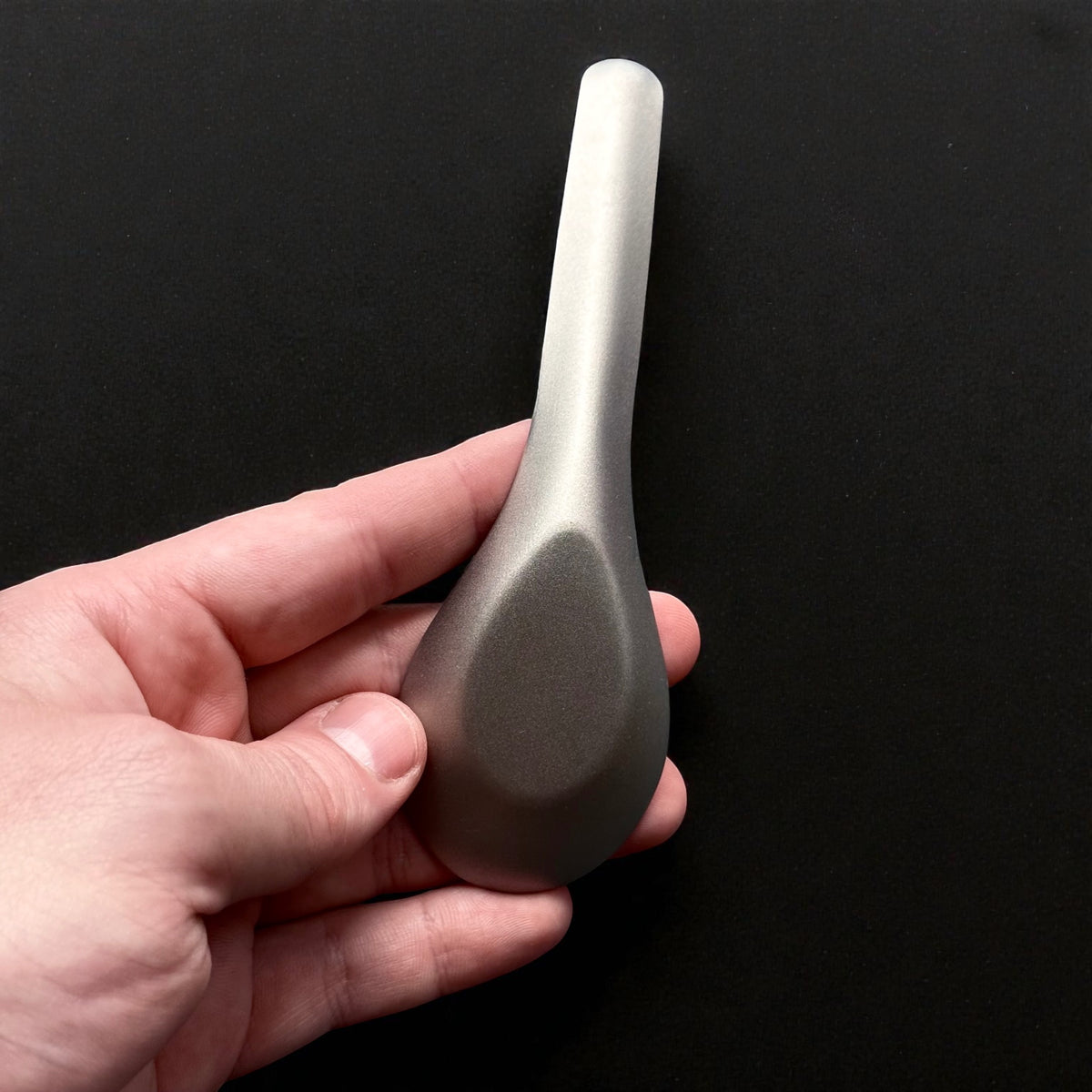 Matte Titanium Soup Spoon · 14.4 cm