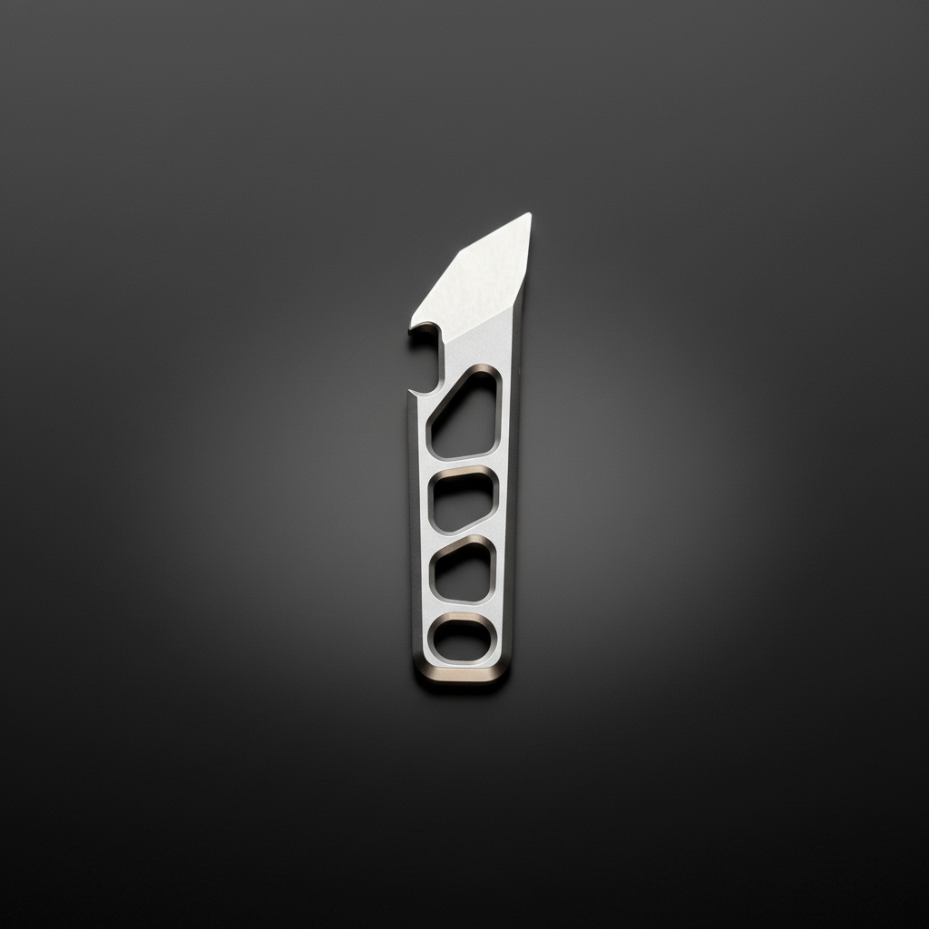 Skeletonized Titanium Pry Bar with Box Opener · 89 mm