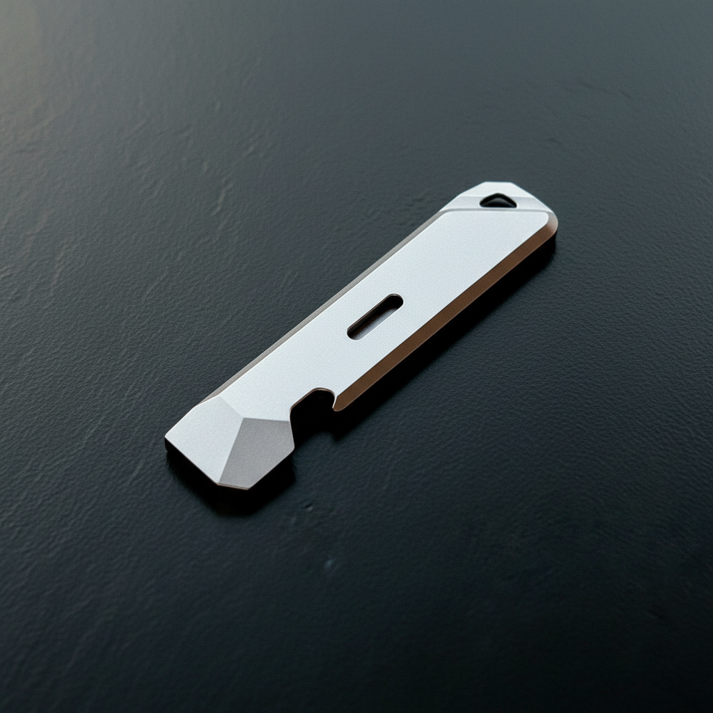 Titanium Pocket Crowbar with Nail Puller & Bottle Opener · 115 mm