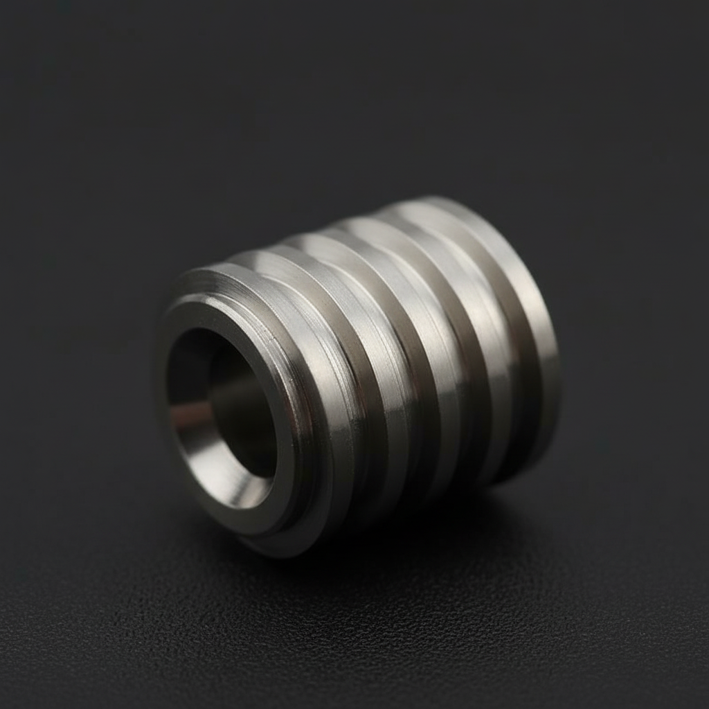 Grooved Titanium Bead · Silver, Blue or Green · 16 mm