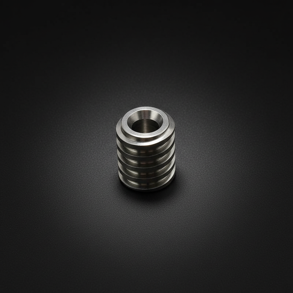 Grooved Titanium Bead · Silver, Blue or Green · 16 mm