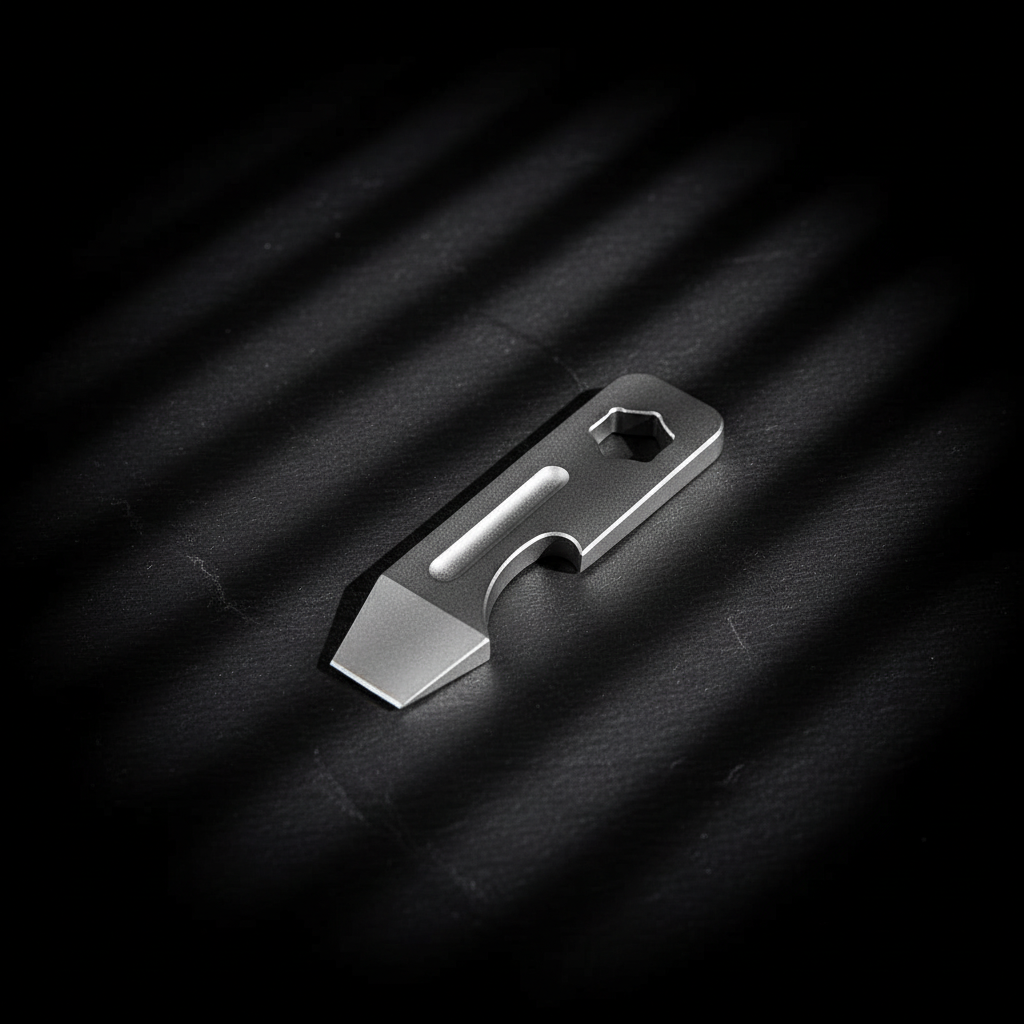 Titanium Mini Pry Bar with Hex Hole · 45 mm