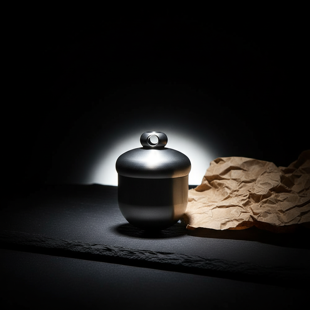 Titanium Acorn Pendant Container · S or L