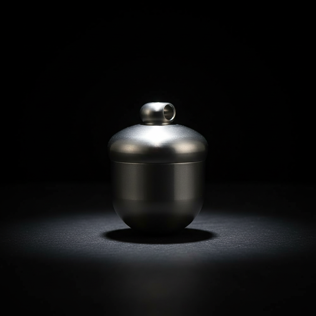 Titanium Acorn Pendant Container · S or L