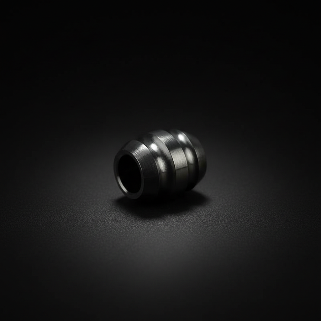 Black Titanium Barrel Bead · 12 mm