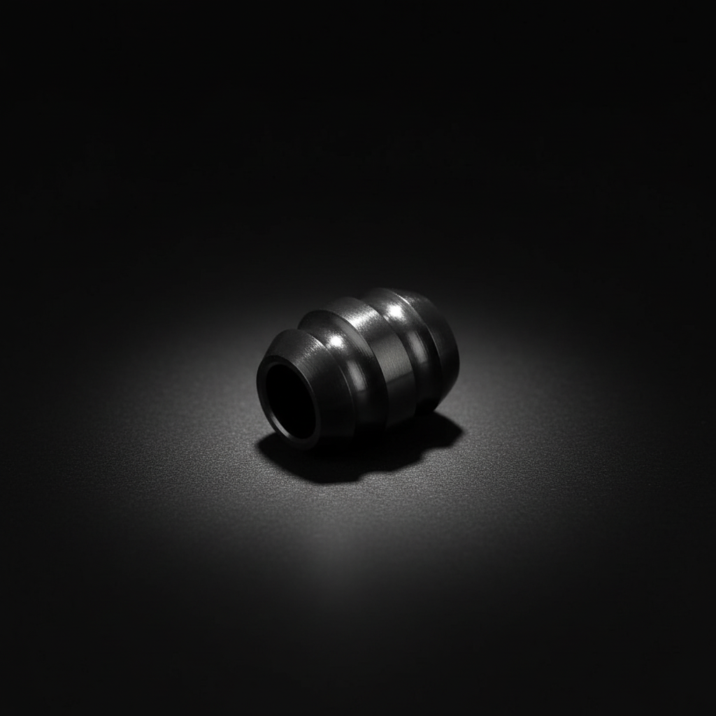 Black Titanium Barrel Bead · 12 mm