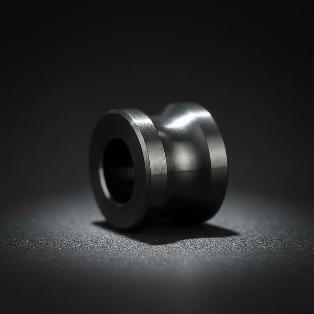 Black Titanium Spool Bead · 12 mm