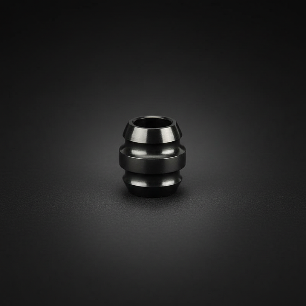 Black Titanium Barrel Bead · 12 mm