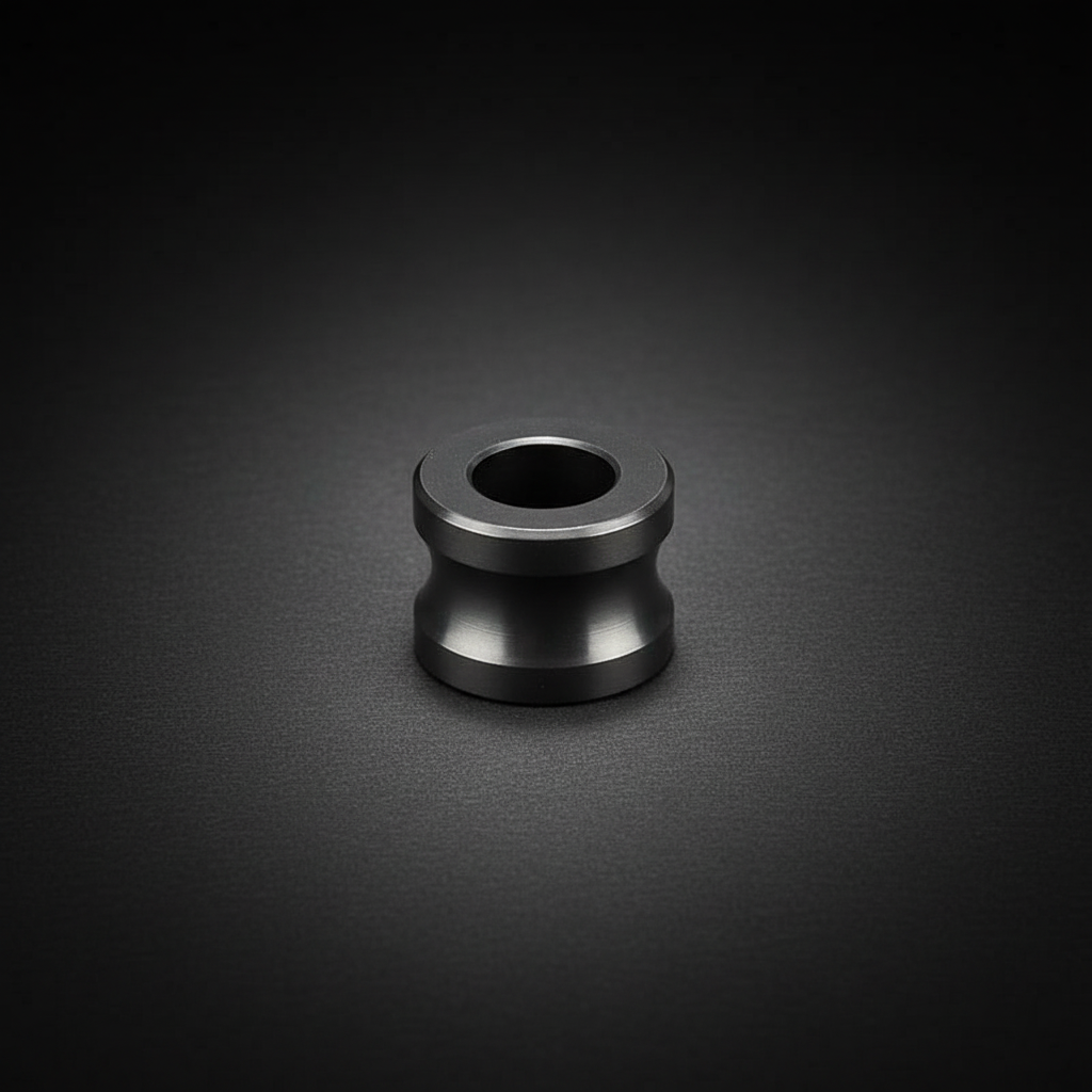 Black Titanium Spool Bead · 12 mm