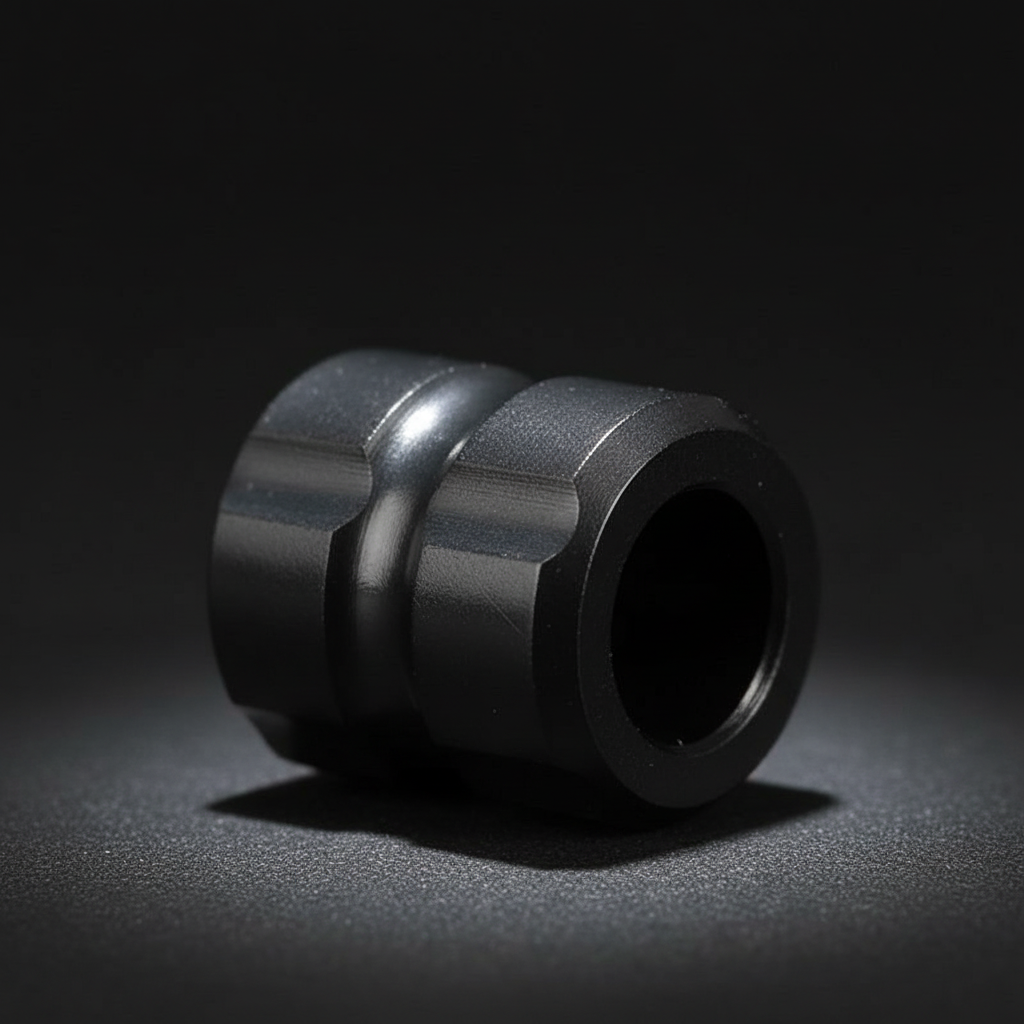 Machined Black Titanium Bead · 12 mm