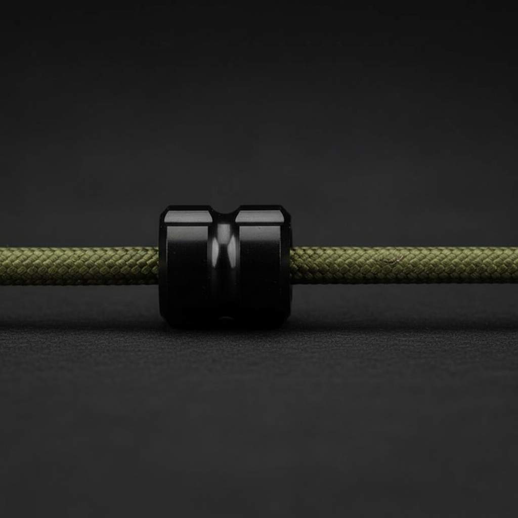 Machined Black Titanium Bead · 12 mm